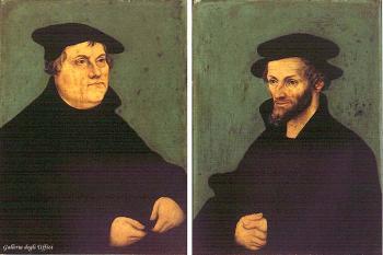 盧卡斯 伊爾 韋基奧 尅拉納赫 Portraits of Martin Luther and Philipp Melanchthon 盧卡斯 伊爾 韋基奧 尅拉納赫 Portraits of Martin Luther and Philipp Melanchthon